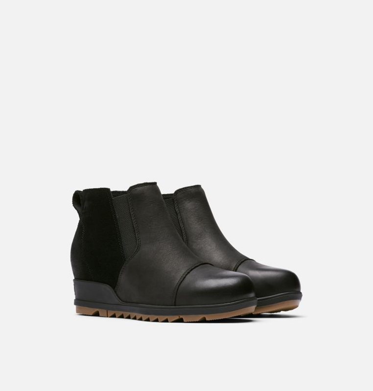 Sorel Dam Wedges Svarta - Evie™ Pull-On Bootie - XHT-812456